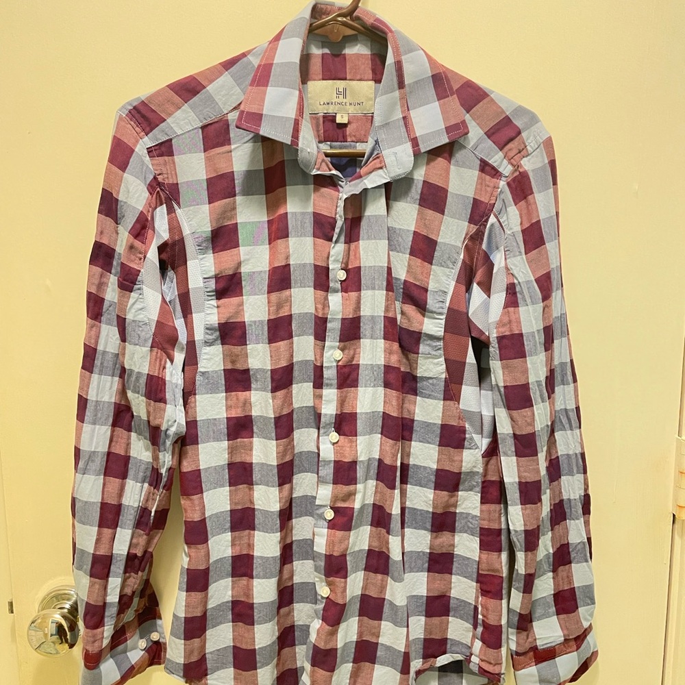 Lawrence Hunt - Blue & Purple “Joliet” Plaid Dress Shirt - No Sweat